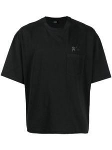 We11done t-shirt en coton à logo appliqué - Noir
