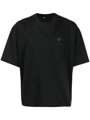 We11done t-shirt en coton à logo appliqué - Noir