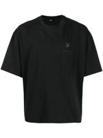 We11done t-shirt en coton à logo appliqué - Noir