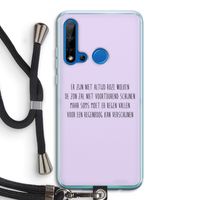 Regenboog: Huawei P20 Lite (2019) Transparant Hoesje met koord