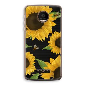 Sunflower and bees: Motorola Moto Z Force Transparant Hoesje