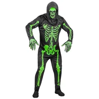 Groen Neon Skelet Kostuum Volwassenen - thumbnail