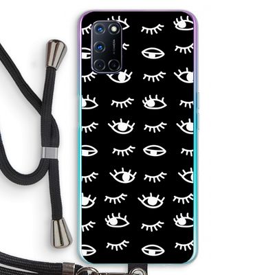 Eye pattern #3: Oppo A72 Transparant Hoesje met koord