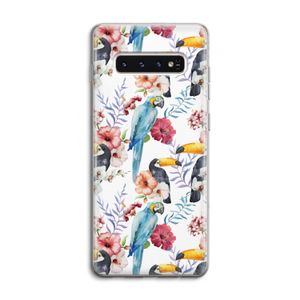 Bloemen tukan: Samsung Galaxy S10 4G Transparant Hoesje