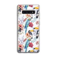 Bloemen tukan: Samsung Galaxy S10 4G Transparant Hoesje