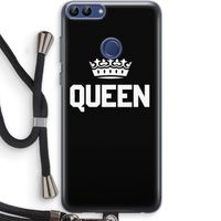 Queen zwart: Huawei P Smart (2018) Transparant Hoesje met koord