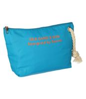Traveller Toilettas sea, sand & sun blauw/oranje 30cm x 19.5cm