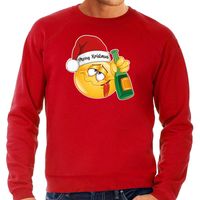 Foute Kersttrui/sweater voor heren - Dronken - rood - Merry Kristmus