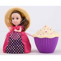 Boti Cupcake Surprise doll - Verander je cupcake in een heerlijk geurende prinsessen pop! Paars/Ecru stippen - thumbnail