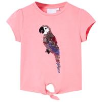 VidaXL Kindershirt 140 fluorescerend roze