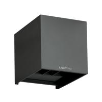 LED Wandlamp Ixion Small - 6 Watt - 482 Lumen - 3000K warm wit - 230V - Up & Downlight - IP65 Waterdicht - Lichthoek instelbaar - Antraciet