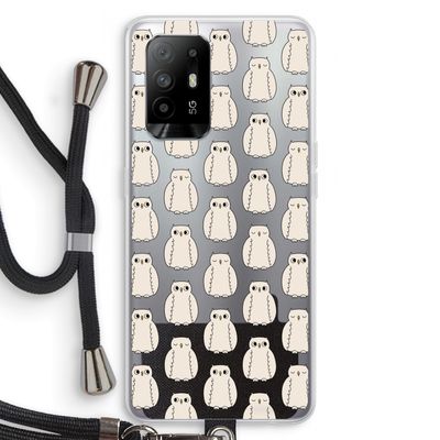 Uilen: Oppo A95 5G Transparant Hoesje met koord