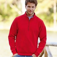 Fruit of the Loom Zip Neck Sweat - thumbnail