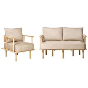 Beliani - ASKER - Woonkamer set - Beige - Polyester