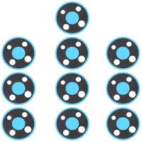 10 PCS Back Camera Lens for Nokia 3.4 TA-1288 TA-1285 TA-1283 (Blue)
