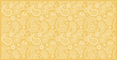 Gele Paisley vinyl tapijt