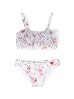 Monnalisa bikini volanté à fleurs - Blanc