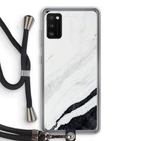 Elegante marmer: Samsung Galaxy A41 Transparant Hoesje met koord