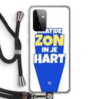 Laat de zon in je hart: Samsung Galaxy A72 5G Transparant Hoesje met koord