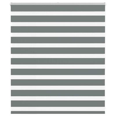 VidaXL Zebra rolgordijn 135x100 cm stofbreedte 130,9 cm donkergrijs