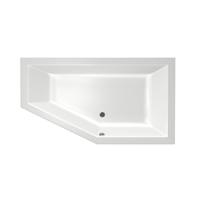 Xenz Society Hoekbad - 160x90x53 - afvoer Midden - Rechts - acryl - wit 6882-01