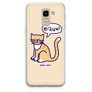 Miauw: Samsung Galaxy J6 (2018) Transparant Hoesje