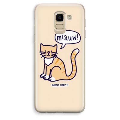Miauw: Samsung Galaxy J6 (2018) Transparant Hoesje