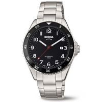Boccia 3653-01 Horloge titanium zilverkleurig-zwart 42 mm - thumbnail