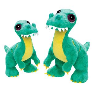 Pluche knuffeldieren set 2x dinosaurus - Velociraptors - 17 en 24 cm - Dino thema