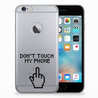 Apple iPhone 6 Plus | 6s Plus Silicone-hoesje Finger Don't Touch My Phone - thumbnail