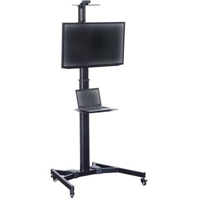 Digitus DA-90370 TV-wagen In hoogte verstelbaar, Met toetsenbordlade, Met vergrendeling, Verstelbare ondersteun, Kanteling instelbaar zonder gereedschap 94,0