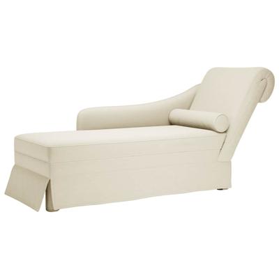 Chaise longue met bolster en rechterarmleuning fluweel crme