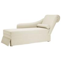Chaise longue met bolster en rechterarmleuning fluweel crme