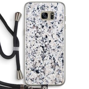Gespikkelde marmer: Samsung Galaxy S7 Edge Transparant Hoesje met koord