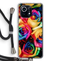 Neon bloemen: Xiaomi Mi 11 Transparant Hoesje met koord