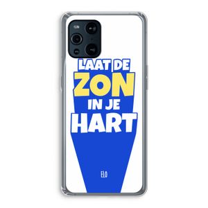 Laat de zon in je hart: Oppo Find X3 Transparant Hoesje
