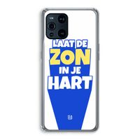 Laat de zon in je hart: Oppo Find X3 Transparant Hoesje