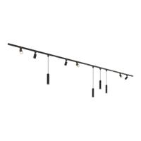 Taros Railverlichting Pakket - Recht - 4x 1 m rail - 6 railspots - 4 hanglamp - Excl. Lichtbron - IP20 - Modulair - 230V Taros Railverlichting Pakket - Recht - 4x 1 m rail - 6 railspots - 4 hanglamp - Excl. Lichtbron - IP20 - Modulair - 230V