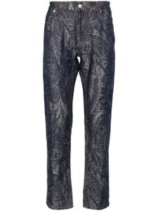 ETRO pantalon droit à motif cachemire - Bleu