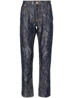 ETRO pantalon droit à motif cachemire - Bleu - thumbnail