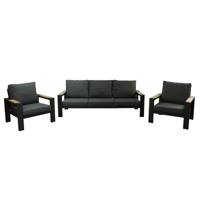 Benton Loungset 3 dlg. - Antraciet Buitengewoon de Boet - Buitengewoon de boet