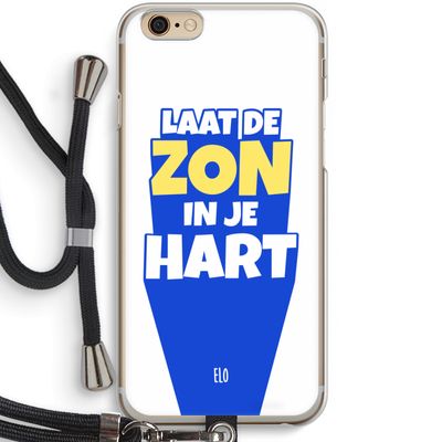 Laat de zon in je hart: iPhone 6 / 6S Transparant Hoesje met koord
