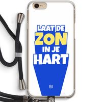 Laat de zon in je hart: iPhone 6 / 6S Transparant Hoesje met koord