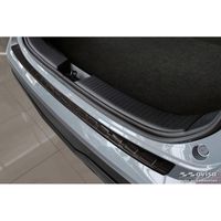 Zwart RVS Bumper beschermer passend voor Nissan Qashqai III 2021- 'Ribs' AV245094 - thumbnail