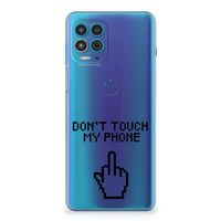 Motorola Moto G100 Silicone-hoesje Finger Don't Touch My Phone - thumbnail