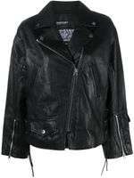 Bimba y Lola leather biker jacket - Noir - thumbnail