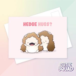 CutieSquad Ansichtkaart - Hedge Hugs