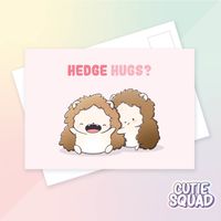 CutieSquad Ansichtkaart - Hedge Hugs - thumbnail