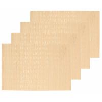 Secret de Gourmet Tafel placemat - Set van 10x stuks - naturel bamboe - 45 x 30 cm - Tafel onderlegg