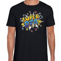 Super opa cadeau t-shirt zwart voor heren